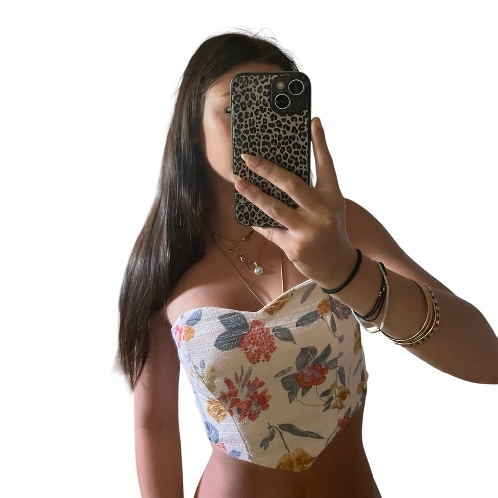 Kimchi Blue Cream and color floral top.